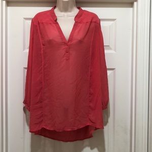 Pleione Coral Color Blouse Size XL